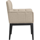  Color_Taupe -- Adrian Taupe Vegan Leather Upholstered Dining Arm Chair IMAGE 4