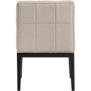  Color_Taupe -- Adrian Taupe Vegan Leather Upholstered Dining Arm Chair IMAGE 5