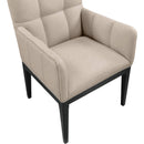  Color_Taupe -- Adrian Taupe Vegan Leather Upholstered Dining Arm Chair IMAGE 7