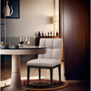  Color_Taupe -- Adrian Taupe Vegan Leather Upholstered Dining Side Chair IMAGE 2