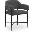 Color_Black -- Dame Black Fabric Upholstered Dining Chair IMAGE 1