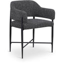  Color_Black -- Dame Black Fabric Upholstered Dining Chair IMAGE 1