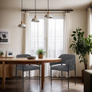  Color_Black -- Dame Black Fabric Upholstered Dining Chair IMAGE 2