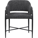  Color_Black -- Dame Black Fabric Upholstered Dining Chair IMAGE 3