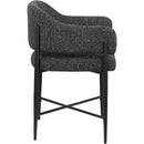  Color_Black -- Dame Black Fabric Upholstered Dining Chair IMAGE 4
