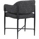  Color_Black -- Dame Black Fabric Upholstered Dining Chair IMAGE 6