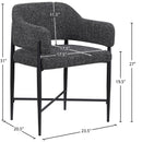 Color_Black -- Dame Black Fabric Upholstered Dining Chair IMAGE 8
