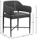 Meridian Dame Black Fabric Dining Chair IMAGE 8