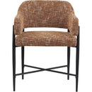  Color_Cognac -- Dame Cognac Fabric Upholstered Dining Chair IMAGE 3