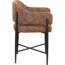  Color_Cognac -- Dame Cognac Fabric Upholstered Dining Chair IMAGE 4