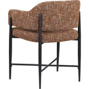  Color_Cognac -- Dame Cognac Fabric Upholstered Dining Chair IMAGE 6