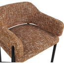  Color_Cognac -- Dame Cognac Fabric Upholstered Dining Chair IMAGE 7