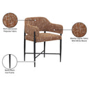  Color_Cognac -- Dame Cognac Fabric Upholstered Dining Chair IMAGE 9