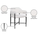  Color_Cream -- Dame Cream Fabric Upholstered Dining Chair IMAGE 9