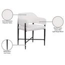 Meridian Dame Cream Fabric Dining Chair IMAGE 9