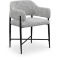  Color_Grey -- Dame Grey Fabric Upholstered Dining Chair IMAGE 1