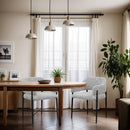  Color_Grey -- Dame Grey Fabric Upholstered Dining Chair IMAGE 2