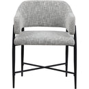  Color_Grey -- Dame Grey Fabric Upholstered Dining Chair IMAGE 3