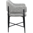 Color_Grey -- Dame Grey Fabric Upholstered Dining Chair IMAGE 4