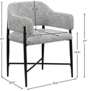  Color_Grey -- Dame Grey Fabric Upholstered Dining Chair IMAGE 8