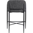  Color_Black -- Dame Black Fabric Upholstered Counter Stool IMAGE 5