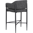  Color_Black -- Dame Black Fabric Upholstered Counter Stool IMAGE 6