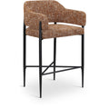  Color_Cognac -- Dame Cognac Fabric Upholstered Counter Stool IMAGE 1