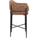  Color_Cognac -- Dame Cognac Fabric Upholstered Counter Stool IMAGE 4