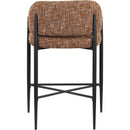  Color_Cognac -- Dame Cognac Fabric Upholstered Counter Stool IMAGE 5