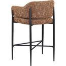  Color_Cognac -- Dame Cognac Fabric Upholstered Counter Stool IMAGE 6