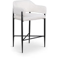  Color_Cream -- Dame Cream Fabric Upholstered Counter Stool IMAGE 1