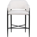 Meridian Dame Cream Fabric Counter Stool IMAGE 3