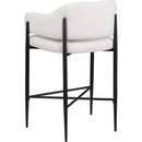  Color_Cream -- Dame Cream Fabric Upholstered Counter Stool IMAGE 6