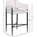  Color_Cream -- Dame Cream Fabric Upholstered Counter Stool IMAGE 8