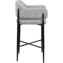  Color_Grey -- Dame Grey Fabric Upholstered Counter Stool IMAGE 4