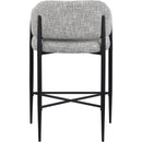 Color_Grey -- Dame Grey Fabric Upholstered Counter Stool IMAGE 5