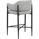  Color_Grey -- Dame Grey Fabric Upholstered Counter Stool IMAGE 6