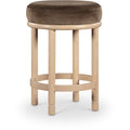  Color_Brown -- Monette Brown Velvet Upholstered Counter Stool IMAGE 1