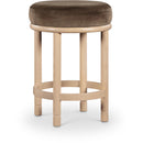 Color_Brown -- Monette Brown Velvet Upholstered Counter Stool IMAGE 1