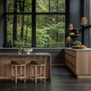 Meridian Monette Brown Velvet Counter Stool IMAGE 2