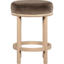  Color_Brown -- Monette Brown Velvet Upholstered Counter Stool IMAGE 3