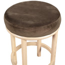  Color_Brown -- Monette Brown Velvet Upholstered Counter Stool IMAGE 4