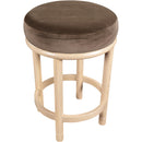  Color_Brown -- Monette Brown Velvet Upholstered Counter Stool IMAGE 5