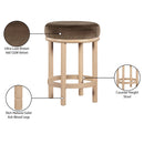  Color_Brown -- Monette Brown Velvet Upholstered Counter Stool IMAGE 7