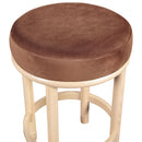  Color_Cognac -- Monette Cognac Velvet Upholstered Counter Stool IMAGE 4