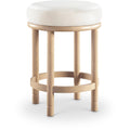  Color_Cream -- Monette Cream Velvet Upholstered Counter Stool IMAGE 1