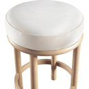  Color_Cream -- Monette Cream Velvet Upholstered Counter Stool IMAGE 4