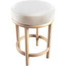  Color_Cream -- Monette Cream Velvet Upholstered Counter Stool IMAGE 5