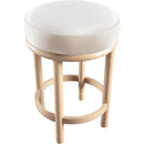 Meridian Monette Cream Velvet Counter Stool IMAGE 5