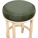  Color_Green -- Monette Green Velvet Upholstered Counter Stool IMAGE 4